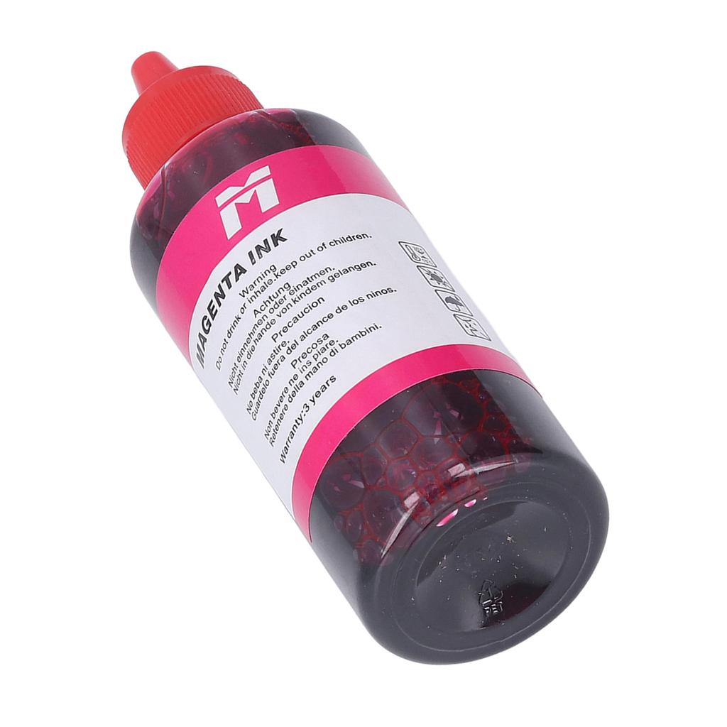 100ML Capacity Printing Ink Bottled High Purity Refill Ink Replacement for HP Printer Magenta