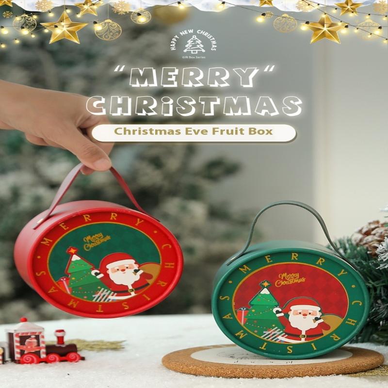 2025 Новый Рождественский Яблочный Бокс Подарочная Коробка Рождественский Сочельник Рождественская Коробка для Упаковки Фруктов Рождественская Подарочная Коробка (Исключая Яблоки)