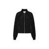 Solid Color Embossed Logo Print Spring Autumn Jacket Women Jackets Black J221118-BEH