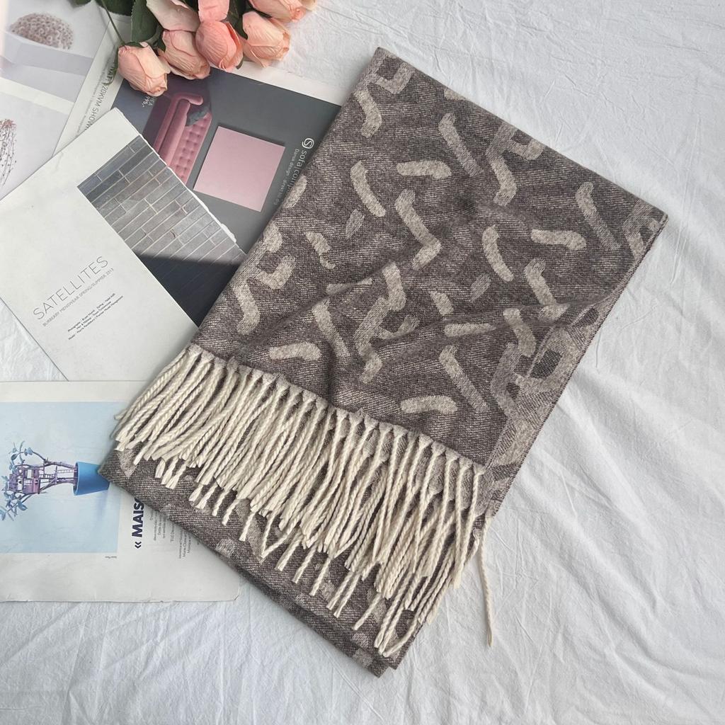 Winter Scarf for Women High End Fashion Houndstooth Shawl Long Tassel Imitation Cashmere Men's Warm Scarf