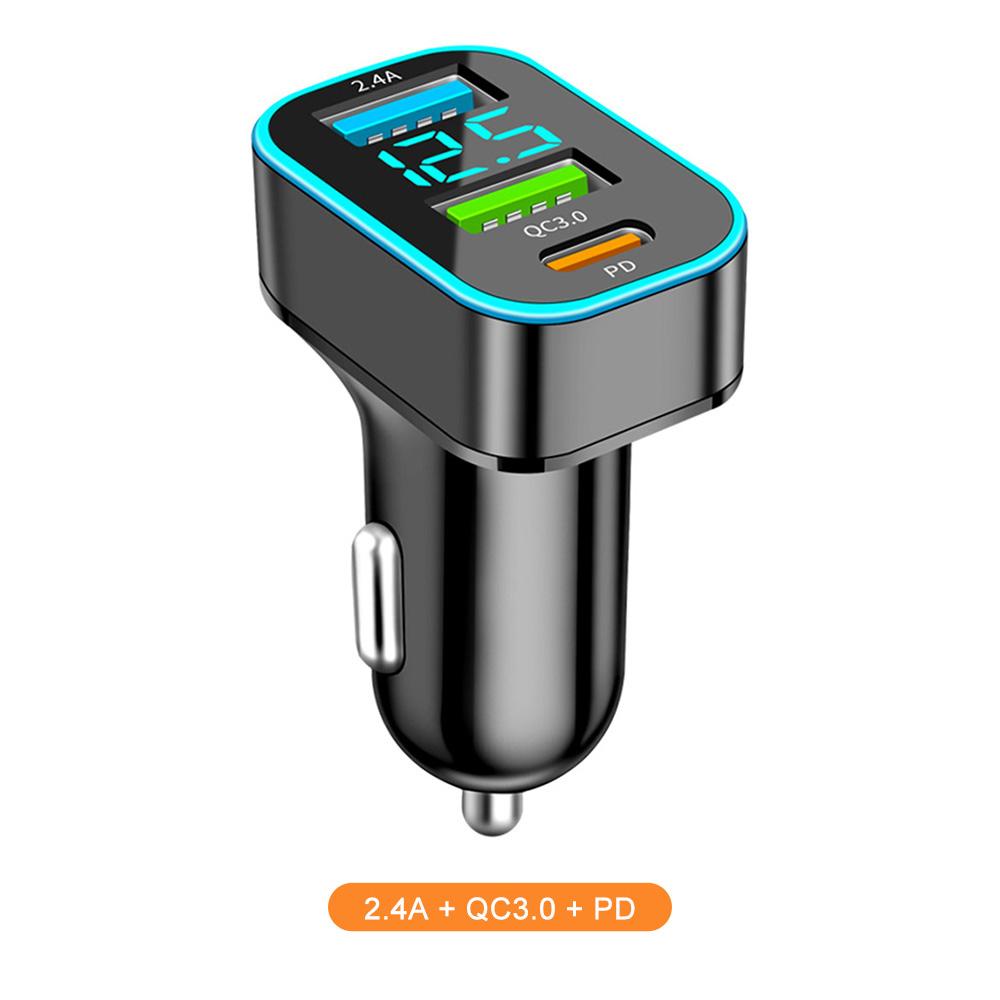 3 порта 66 Вт супер быстрое автомобильное зарядное устройство USB быстрая зарядка 3.0 телефон зарядное устройство адаптер для iPhone 14 13 12 Xiaomi Samsung
