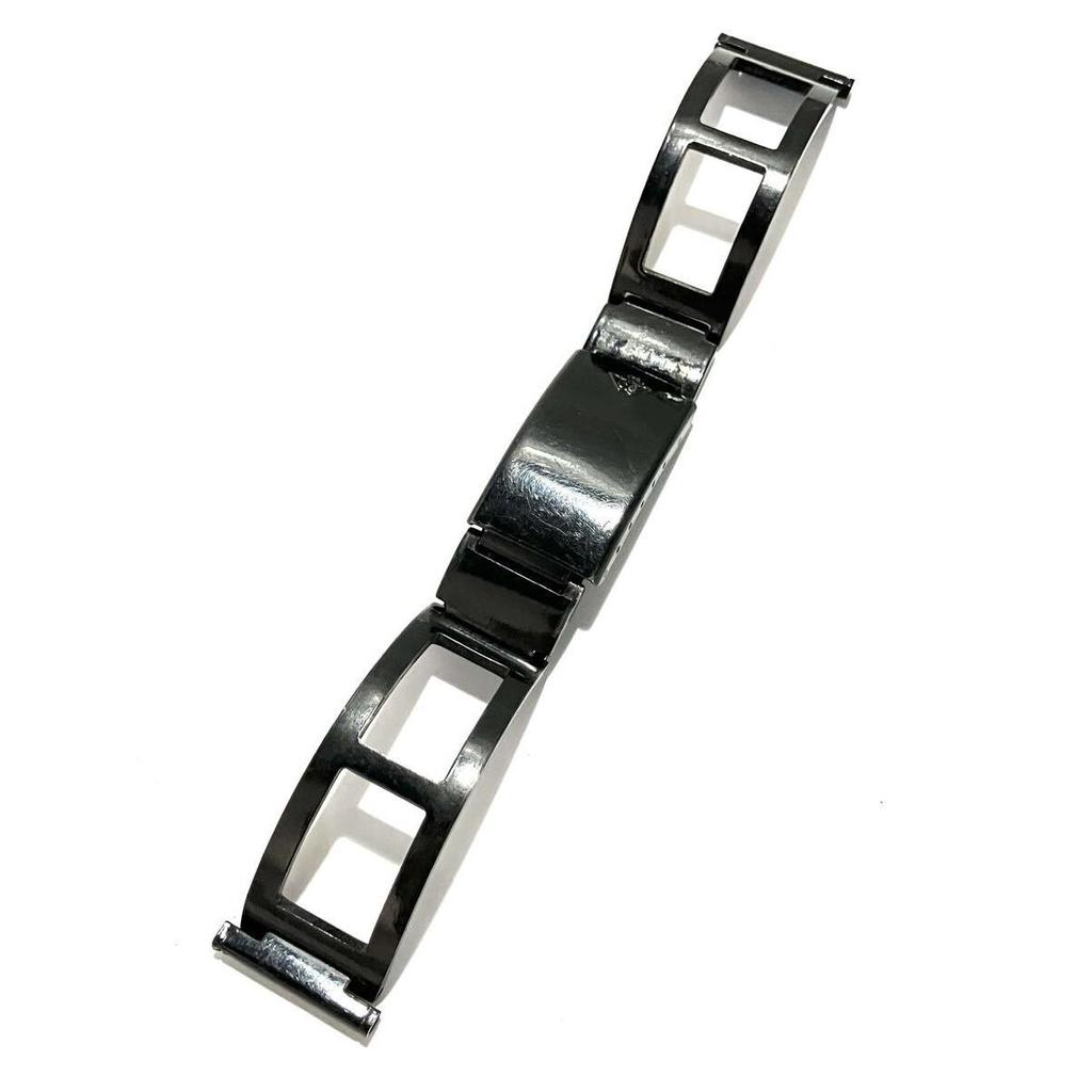 Used Free Shipping] CITIZEN Vintage Belt 20mm CB Mark Black Color Black Three-fold Buckle Band Bracelet Long-term Storage Item