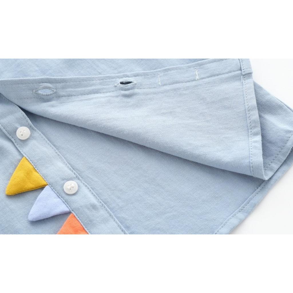 2025 Весна Осень Мальчики Длинные Рукава Блузки и Рубашки Дети Корейский Версия Хлопок Мультфильм Динозавры Печати Лацканы Топы 2-7 Лет