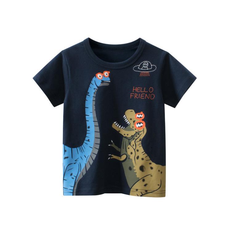 Boys Summer Short Sleeve T Shirt for Toddlers and Kids Cotton Top