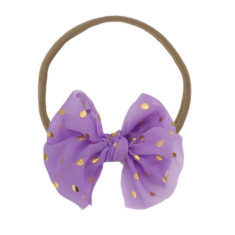 Baby Headband Headband Children's Versatile New Creative Chiffon Bronzing Bow Hair Accessories Headband Little Princess