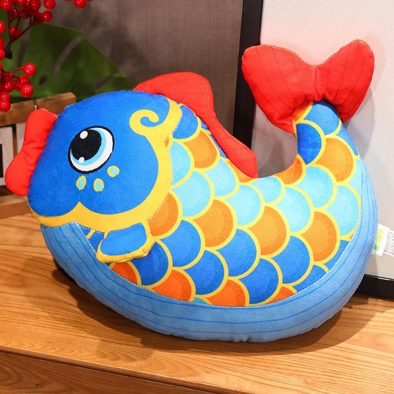 Koi Fish Plush Toys 2025 New Year Gifts Cartoon Fill Doll Mascot Xmas Ornament