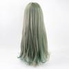 Длинные прямые зеленые смешанные парики с челкой, синтетический парик Лолиты для косплея, натуральный женский парик из волос для повседневной вечеринки
