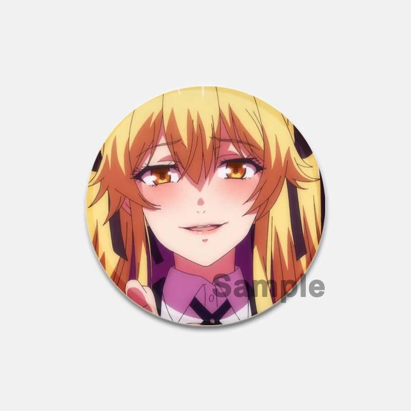 58 мм аниме манга KAKEGURUI брошь 58 мм круглая булавка для лацкана нагрудник Yumeko Jabami мультфильм косплей значок для одежды декор рюкзака подарки