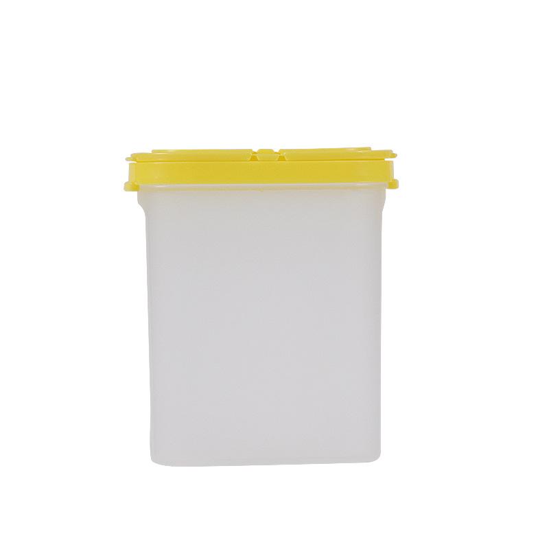 Fashionable Colorful Oval Double-Lid Spice Box | Transparent Seasoning Jar & MSG Container