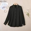 Женская повседневная блузка с отложным воротником, длинным рукавом, прозрачная накидка