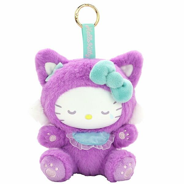 Sanrio Плюшевая игрушка-маскот Hello Kitty, Фиолетовый кот, Мягкая игрушка