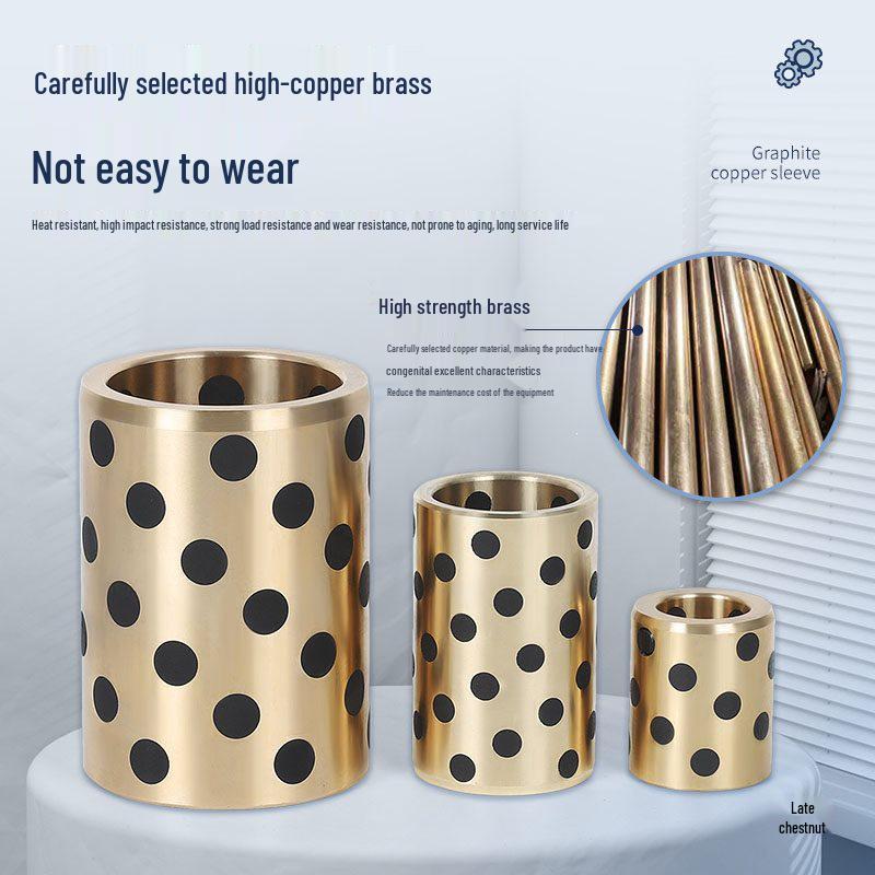 JDB 55-60mm Self-Lubricating Graphite Copper Bush, Wear-Resistant Oil-Free Bearing.