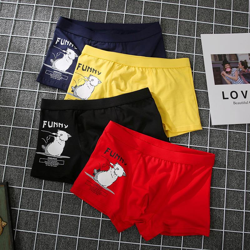 Мужские удобные хлопковые боксеры-брифы с мультяшным принтом крокодила