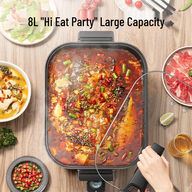 Midea 8L Multi-functional Electric Hot Pot & Grill CN plug (adapter included)