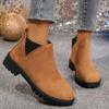New Fashion Versatile Women's Boots Solid Color Winter Low Heel Comfortable Low Heel Women's Shoes Zapatos De Mujer
