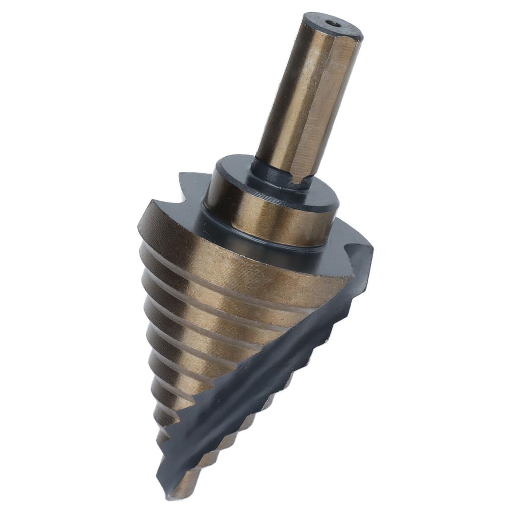 Spiral Step Drill Bit 10 Size Dark Yellow High Speed Steel Grooved Stepped Drills Bits