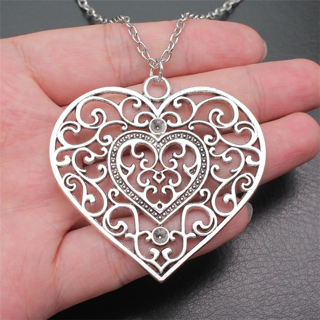 Любовь Сердце Мир 45 см или 70 см Длинная Цепочка Ожерелье Женские Украшения Юбилей Новые Находки и Компоненты