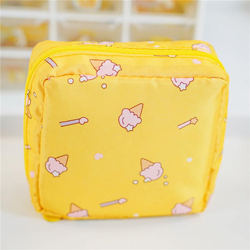 Компактная дорожная сумка для хранения гигиенических прокладок с застежкой-молнией и различными узорами