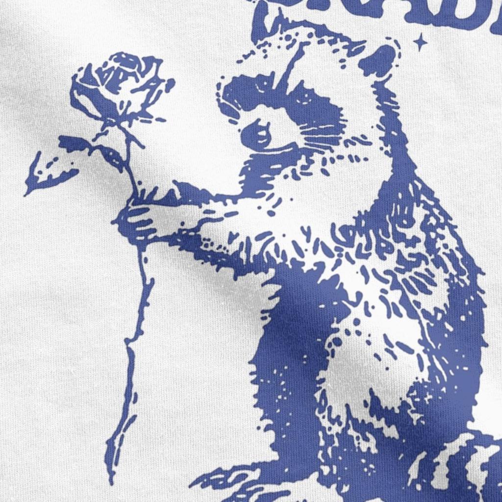 Raccoon Barely Tolerable T Shirts Men Cotton Fashion T-Shirt Crew Neck Tee Shirt Short Sleeve Tops Gift Idea