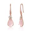Rose Quartz Earrings for 18K Natural Stone Hypoallergenic To Hook White Jewelry FH.bird Women, Earrings, Metal, Earrings, Swaying, Birthday,