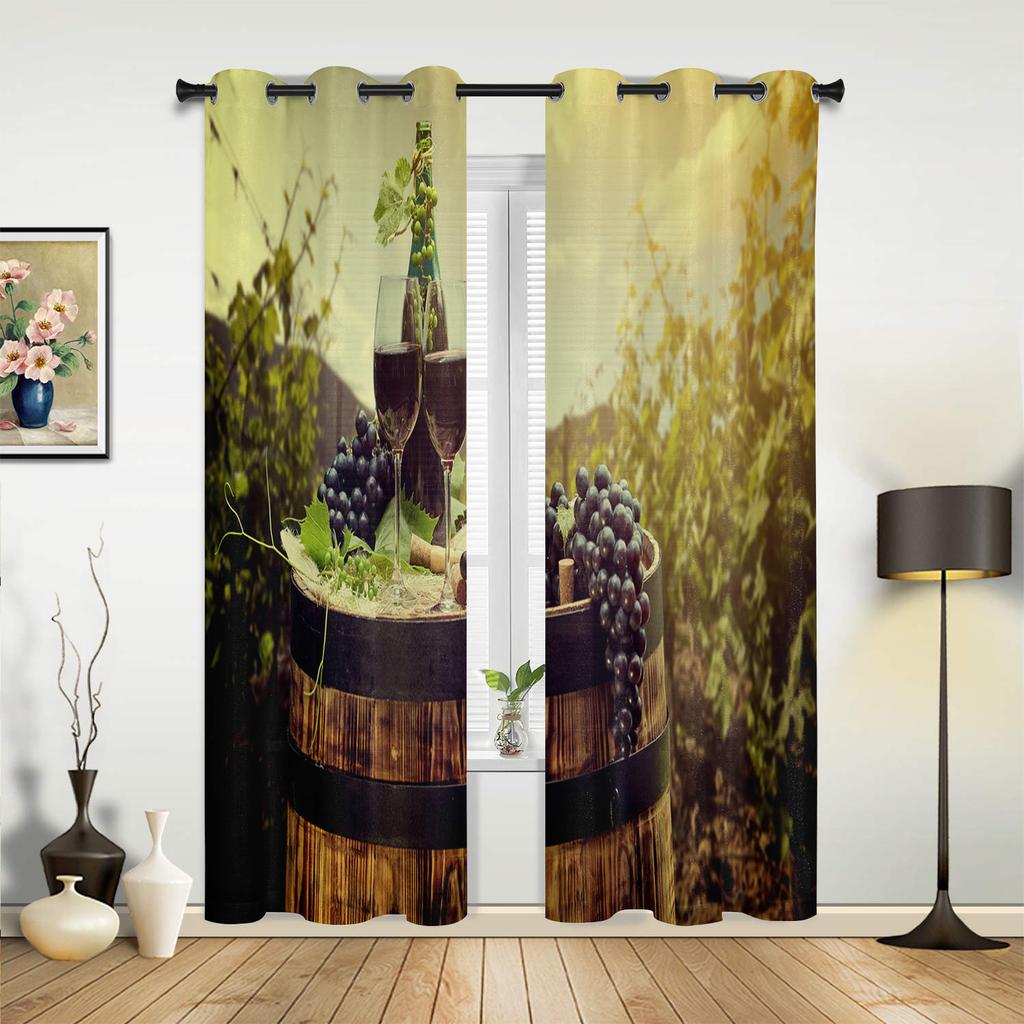 Бокал для вина, пивной камень, кирпич, ретро-шторы для окон, домашний декор, шторы для гостиной, детская комната, шторы для кухни, спальни