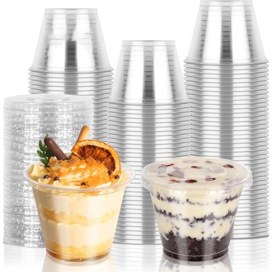 Clear Plastic Cups Thickened Drinking Cups for Parties Weddings Bars 9 Oz