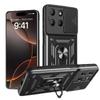 Armor Funda for Motorola Moto G15 5G Case Slide Camera Protection Ring Stand Back Cover for Moto G15 Power Capa