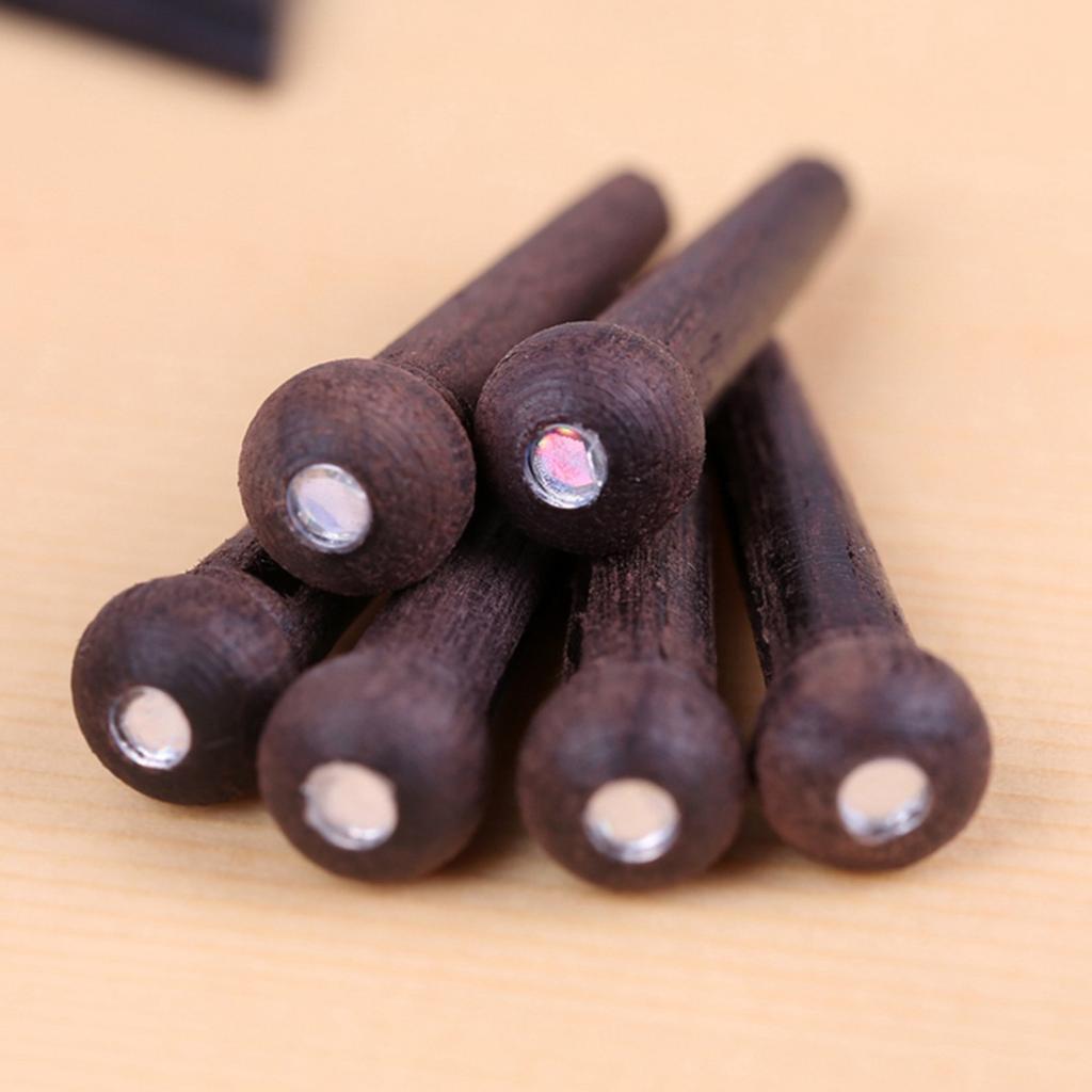 Rosewood Acoustic Guitar Bridge Pins Pegs with Bridge Pin Puller Replacement Bridge Pin Puller Remover Guitar Parts