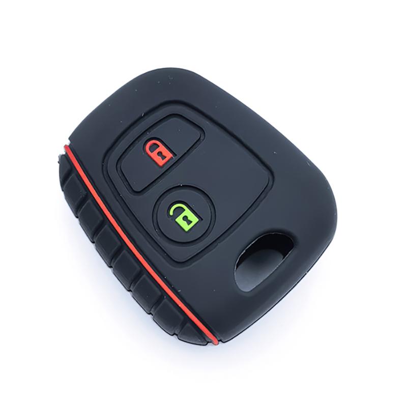 Силиконовый чехол-брелок на 2 кнопки для автомобиля Peugeot 106 107 206 207 307 Citroen C1 C2 C3 C4 Xsara Picasso Toyota Aygo Защитный
