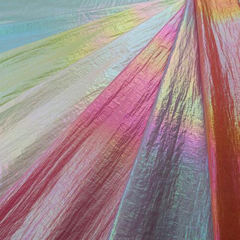 100*150 см нейлоновая перламутровая ткань водонепроницаемая пуховик лазерная симфония красочная градиентная ткань для шитья пуховиков