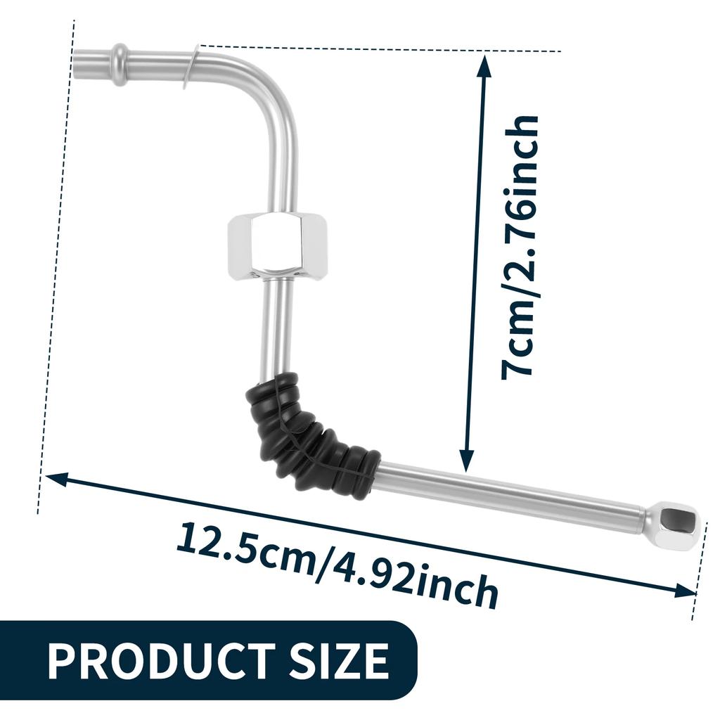 Паровая трубка с 2 насадками Запасная паровая трубка из нержавеющей стали Портативная паровая трубка для кофемашины DeLonghi 680/685