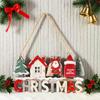 Christmas Hanging Pendant Wooden Crafts Xmas Tree Santa Claus Wall Ornament Natal Navidad Christmas Decor Happy New Year