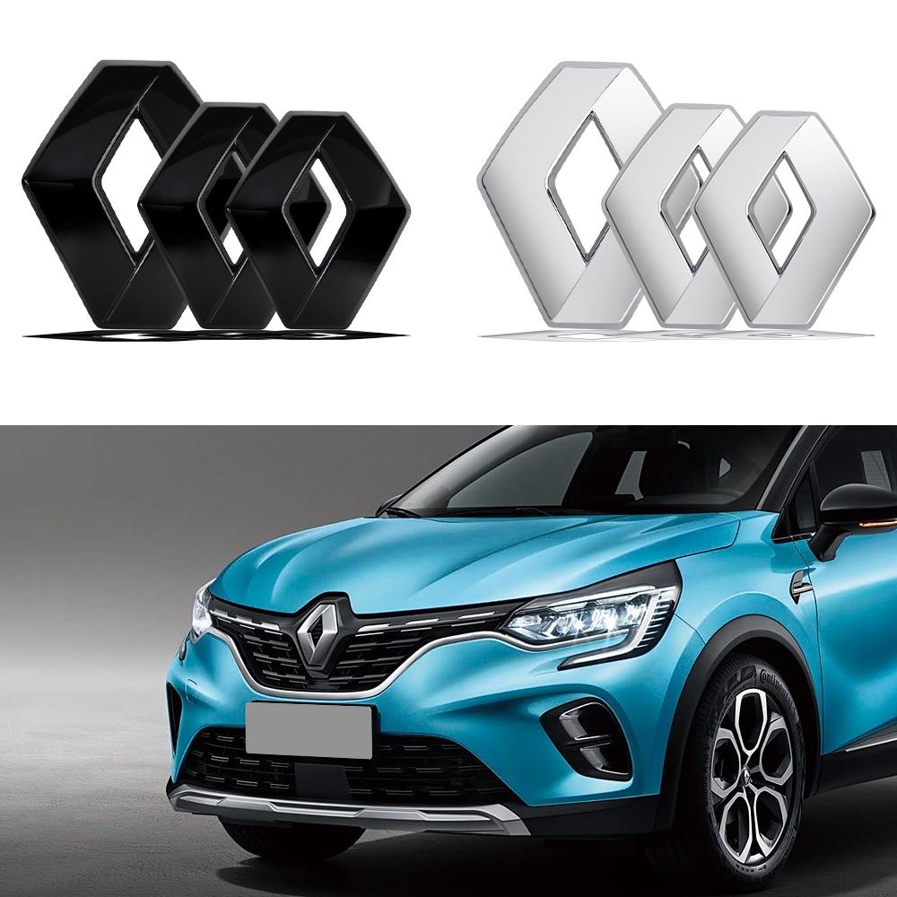 Interior Stickers 3D ABS Front Grille Rear Trunk Emblem Stickers For Renault Koleos Kadjar Captur Megane Talisman Espace Clio Z
