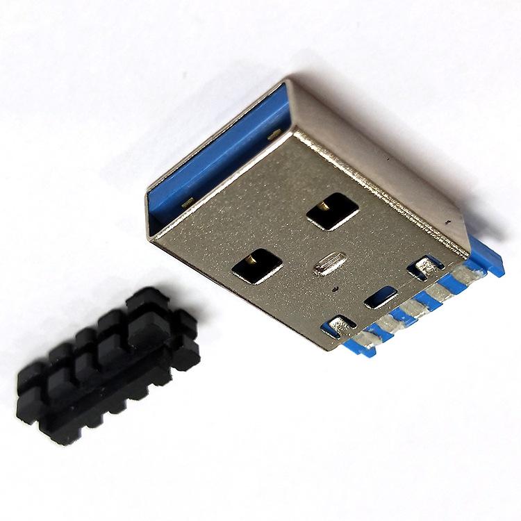 Разъем USB 3.0 Папа с заземляющим проводом для высокочастотной автоматической пайки