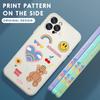 Чехол для телефона с мультяшным красочным узором, квадратный, жидкий, силикон, TPU, полное покрытие, противоударный, защитный чехол для камеры Huawei Honor Vivo