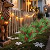 Christmas Pine Needle Ground Insert Decoration for Courtyard and Porch - Festive Green Plant Arrangement Ornament