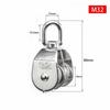 Stainless Double Pulley Block Lifting Teaction Wheel Wire Rope Crane for Lifting and Hanging M15/M20 /M25/M32/M50 