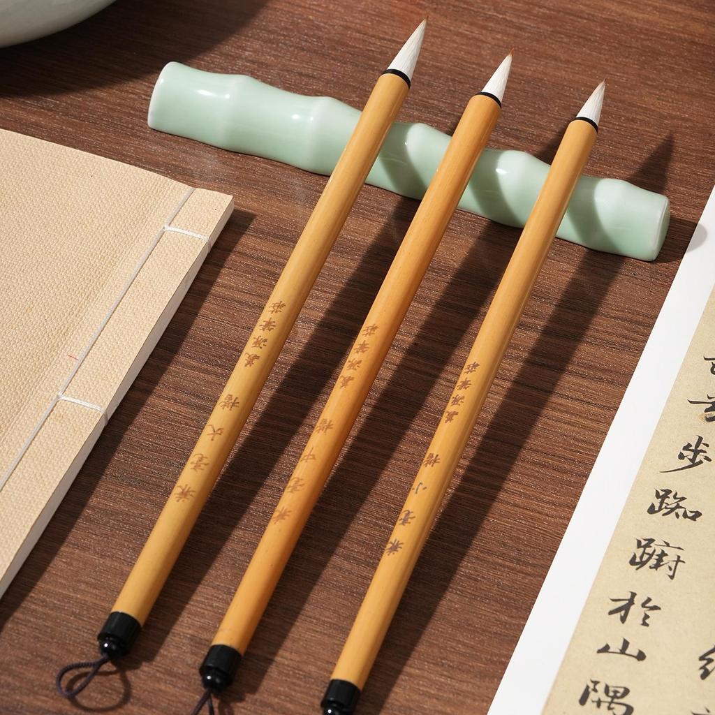 Набор каллиграфических кистей Ling Yue Wang Xizhi Script: Смешанная щетина, Подходит для начинающих, Большие/Средние/Малые размеры для китайской живописи