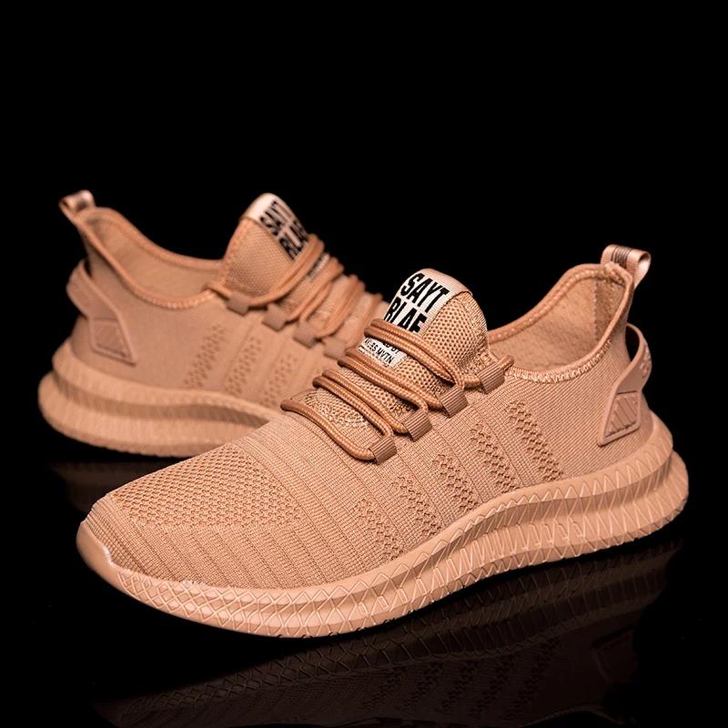 Кроссовки для мужчин, летние сетчатые дышащие кроссовки, легкие нескользящие спортивные теннисные туфли, мужские туфли большого размера с мягкой подошвой