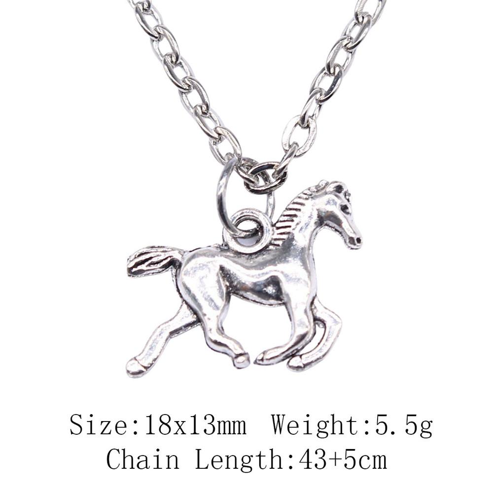Подарки для женщин винтажное ожерелье лошадь единорог ожерелье на шею 43 см цепи предметы мужское ожерелье