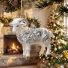 Portable Animal Pattern Pendant 2D Acrylic Sheep Keychain Lamb for Car Rearview Mirror Hanging Ornament Backpack Bag Charm Home Decor Cute