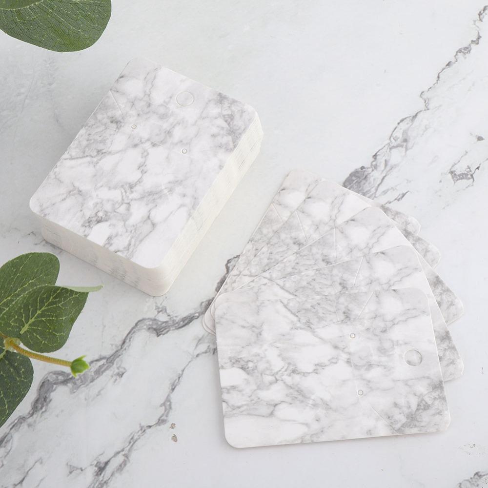 100Pcs 5 x 7cm Marble Pattern Jewelry Display Cards Handmade jewelry finished product packaging