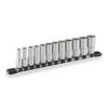Tone HSL312 Deep Socket Set with 12 Pieces (Hexagonal Holder), 9.5mm (3/8") Drive,