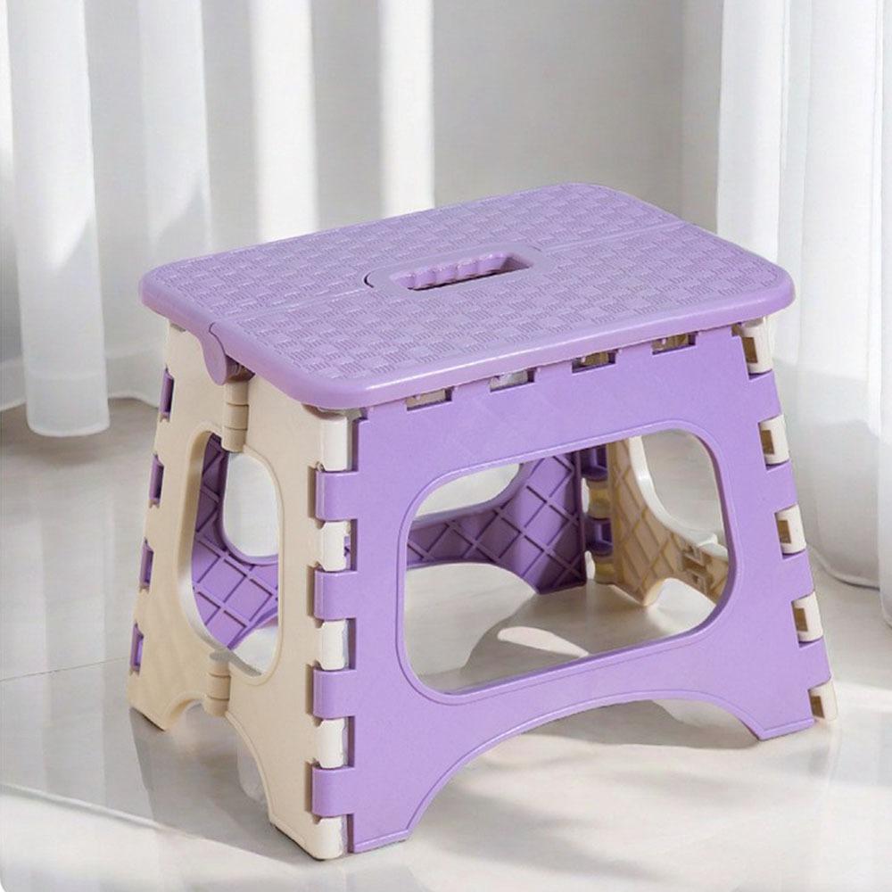 Plastic Folding Stool Thickened Foldable Small Bench Chair Lightweight Super Load-Bearing Shoe Changing Stool Outdoor Camping