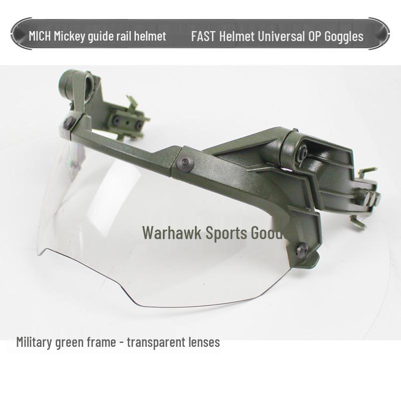 Adjustable Tactical Helmet with Riot-Proof Goggles, Compatible with Myopia Glasses, MICH Style for CS and Cross-Border Operations.