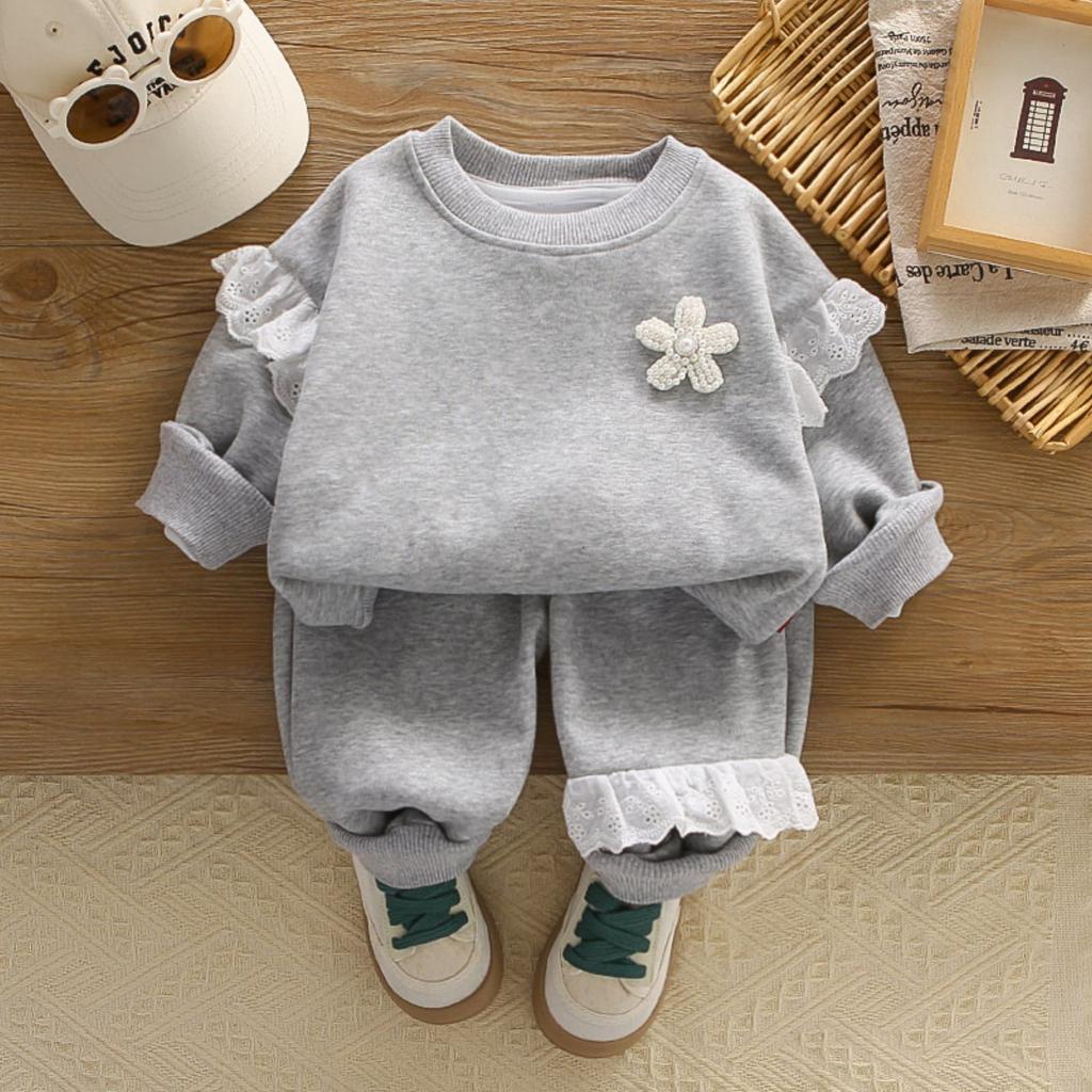 Kids Casual Long-Sleeve Set, Comfortable Daily Wear Outfits