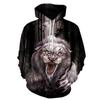 Весна и осень Новый аниме Волк и Тигр Серия 3D Печать Мужской Свободный Повседневный свитер с капюшоном