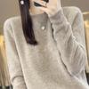 Женский кашемировый свитер Qinghe Cashmere 30% Кашемир 70% Шерсть Осенне-зимний кашемировый пуловер Мягкий и теплый