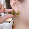 Simple Pure Color Enamel Oil Drop Earrings Korean Style Earrings Women Jewelry Hoop Ear Buckle