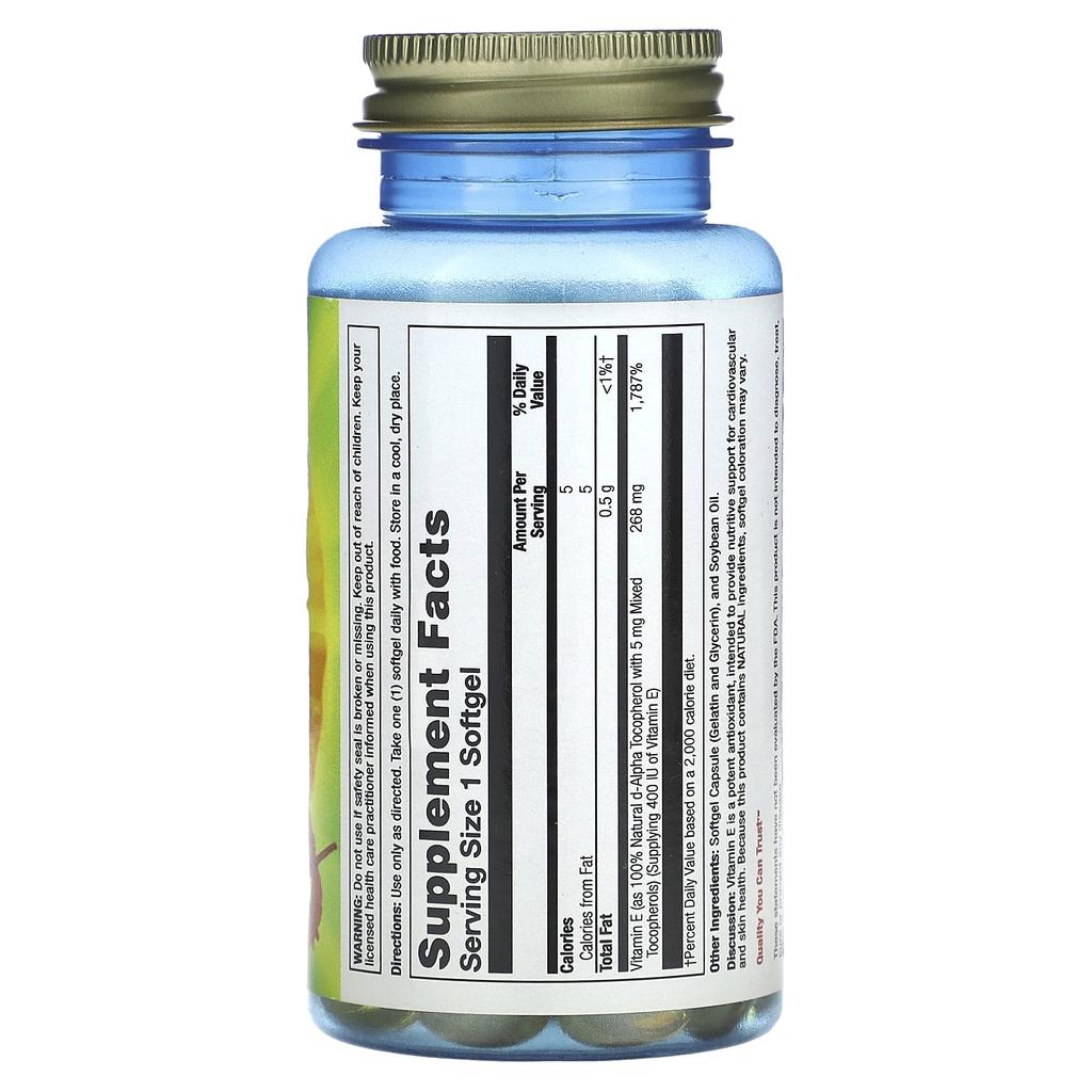 Nature'S Life, Vitamin E, 268Mg(400Iu), 100 Softgels